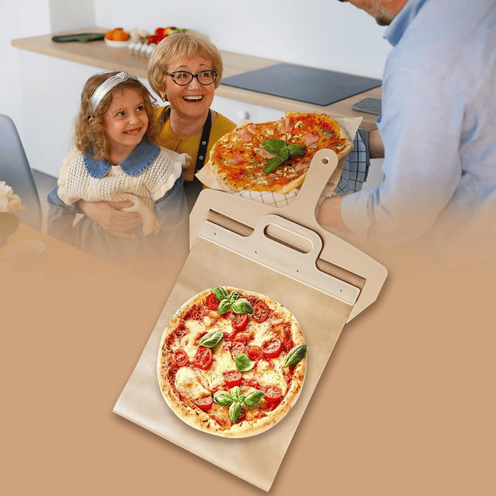 Pelle à pizza coulissante 3 tailles avec manche en bois - Accessoire de cuisine